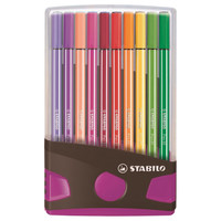 CAJA 20 ROTULADORES PEN 68 COLORPARADE PUNTA 1 MM ANTRACITA/ROSA STABILO 6820-04-03 (Espera 4 dias)