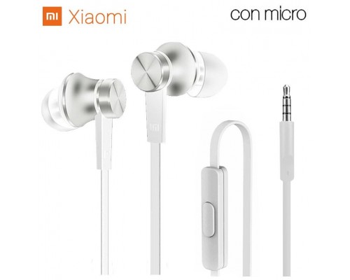 AURICULARES XIAOMI MI BASIC PLATA ALÁMBRICOS
