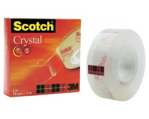 ROLLO CINTA TRANSPARENTE 19MM X 33M CRYSTAL 600/1933 CAJA CARTÓN SCOTH 7100027387 (Espera 4 dias)