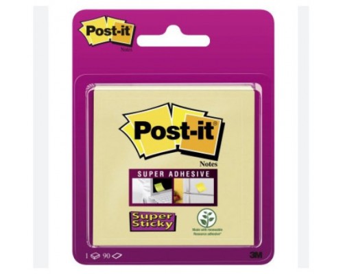 BLISTER BLOC 90 HOJAS NOTAS ADHESIVAS 76X76MM SUPER STICKY 654 CANARY YELLOW 6920SS-CY-EU POST-IT 7100172338 (Espera 4 dias)