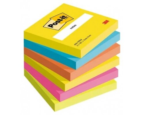 PACK 6 BLOCS 100 HOJAS NOTAS ADHESIVAS 76X76MM COLECCIÓN ENERGETIC 654-TFEN POST-IT 7100296019 (Espera 4 dias)