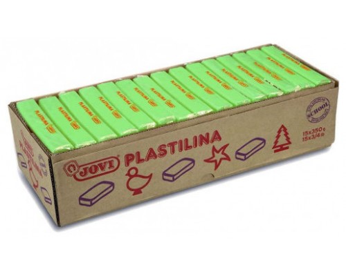 CAJA 15 PASTILLAS PLASTILINA 350 G - VERDE CLARO JOVI 7210 (Espera 4 dias)