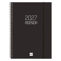 AGENDA 2027 BASIC OPAQUE E10 155X212MM SEMANA VISTA HORIZONTAL NEGRO FINOCAM 742766027 (Espera 4 dias)-4SX AGENDA 2027 BASIC OPAQUE E10 155X212MM SEMANA VISTA HORIZONTAL NEGRO FINOCAM 742766027 (Espera 4 dias)