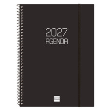 AGENDA 2027 BASIC OPAQUE E10 155X212MM SEMANA VISTA HORIZONTAL NEGRO FINOCAM 742766027 (Espera 4 dias)