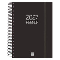 AGENDA 2027 BASIC OPAQUE E10 155X212MM DIA PAGINA NEGRO FINOCAM 742916027 (Espera 4 dias)
