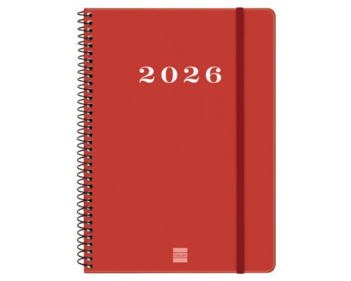 AGENDA 2026 BASIC MY E10 155X212MM SEMANA VISTA HORIZONTAL ROJO FINOCAM 743503026 (Espera 4 dias)