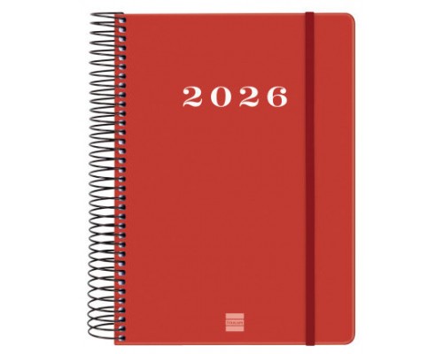 AGENDA 2026 BASIC MY E10 155X212MM DIA PAGINA ROJO FINOCAM 743523026 (Espera 4 dias)