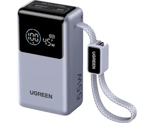 UGREEN UGREEN 10000MAH 55W 1C1A POWER BANK WITH 1*55W BUILD-IN CABLE, BLUE COLOR (55W USB-C CABLE + 55W USB-C + 33W USB-A, 10000MAH CAPACITY) (Espera 4 dias)-SX38 UGREEN UGREEN 10000MAH 55W 1C1A POWER BANK WITH 1*55W BUILD-IN CABLE, BLUE COLOR (55W USB-C CABLE + 55W USB-C + 33W USB-A, 10000MAH CAPACITY) (Espera 4 dias)
