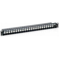 PATCH PANEL VACIO CAT.6A 24 PUERTOS KEYSTONE 1U