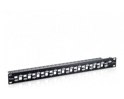 PATCH PANEL VACIO CAT.6 A 24 PUERTOS KEYSTONE