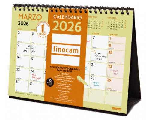 CALENDARIO 2026 SOBREMESA NEUTRO ESCRIBIR GRAFIK S 210X150MM FINOCAM 787200126 (Espera 4 dias)