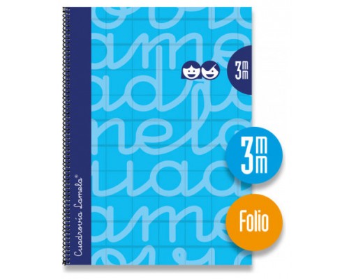 CUADERNO FOLIO FORRADO RAYADO 3 MM AZUL LAMELA 7FTE003A (MIN5) (Espera 4 dias)