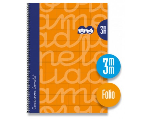 CUADERNO FOLIO FORRADO RAYADO 3 MM NARANJA LAMELA 7FTE003N (MIN5) (Espera 4 dias)