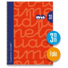 CUADERNO FOLIO FORRADO RAYADO 3 MM ROJO LAMELA 7FTE003R (MIN5) (Espera 4 dias)