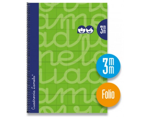 CUADERNO FOLIO FORRADO RAYADO 3 MM VERDE LAMELA 7FTE003V (MIN5) (Espera 4 dias)