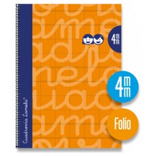 CUADERNO FOLIO FORRADO RAYADO 4 MM NARANJA LAMELA 7FTE004N (MIN5) (Espera 4 dias)