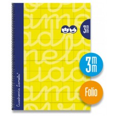 CUADERNO FOLIO FORRADO RAYADO 3 MM AMARILLO LAMELA 7FTE03AM (MIN5) (Espera 4 dias)