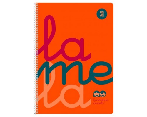 CUADERNO FOLIO PLASTIC RAYADO 3 MM 80 HOJAS 90 GRS NARANJA LAMELA 7FTP003N (MIN5) (Espera 4 dias)