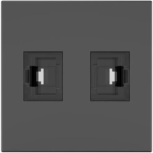 KRAMER ROOM CONNECTIVITY PASSIVE BLACK MODULE WITH 2 RJ45 PORTS INPUT. 2 FEMALE OUTPUT CAT6A- MD-2RJ45(B) (80-000373) (Espera 4 dias)