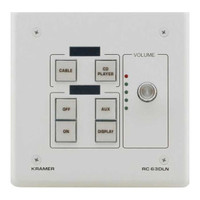 (CONSULTAR STOCK) KRAMER CONTROL & MANAGEMENT CONTROL - HW ONLY 6&minus;BUTTON ROOM CONTR W DIG VOLUME CONTROL & LCD GROUP LABELS-MODEL (RC-63DLN(B)) (80-80237295) (Espera 4 dias)