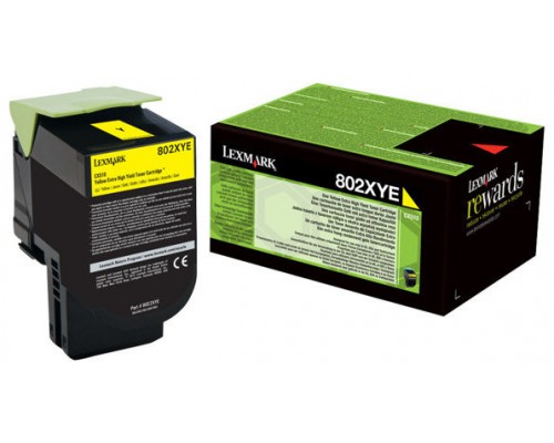 LEXMARK TONER AMARILLO EXTRA ALTO RENDIMIENTO 802XY (4000 PAG) / CORPORATIVO