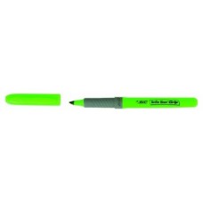 MARCADOR FLUORESCENTE HIGHLIGHTER GRIP TRAZO 1,5-3,3MM. VERDE BIC 811932 (MIN12) (Espera 4 dias)