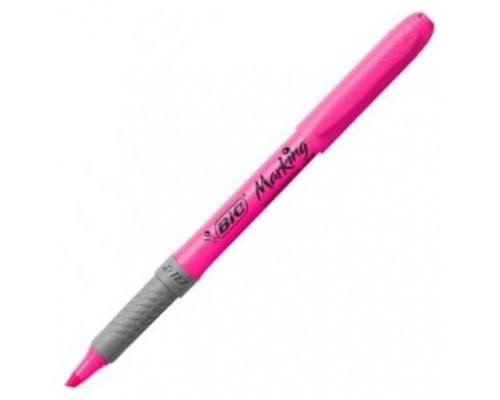 MARCADOR FLUORESCENTE HIGHLIGHTER GRIP TRAZO 1,5-3,3MM. ROSA BIC 811934 (MIN12) (Espera 4 dias)