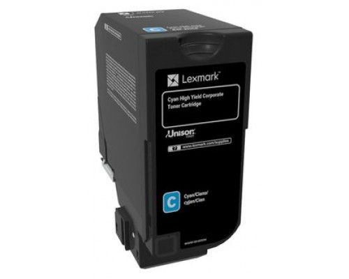 Lexmark CX725 Cartucho cian alto rendimiento  Corporativo (16 000 paginas)