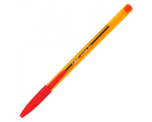 BOLIGRAFO CRISTAL FINE CUERPO NARANJA TRAZO 0,3 MM. COLOR ROJO BIC 872720 (MIN50) (Espera 4 dias)