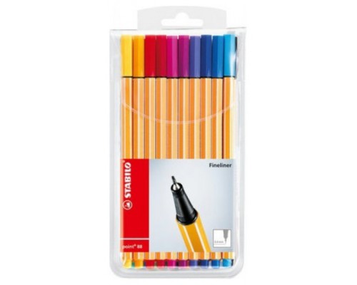 ESTUCHE 20 ROTULADORES PUNTA FINA 0,4MM. POINT 88 COLORES SURTIDOS STABILO 8820 (Espera 4 dias)