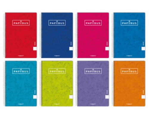 CUADERNO TAPA CONTRACOLADA UNICLASIC FOLIO 80 HOJAS 90GR. 4X4 COLORES SURTIDOS PAPYRUS 88441099 (MIN5) (Espera 4 dias)