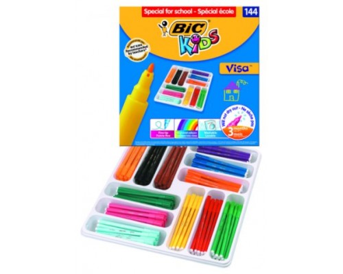 ESTUCHE 144 ROTULADORES DE 12 COLORES DIFERENTES BIC 887837 (Espera 4 dias)