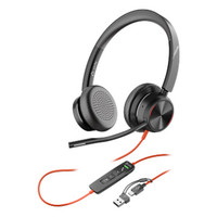 HP Poly Auriculares est&eacute;reo Poly Blackwire 8225 USB-C + Adaptador USB-C/A (Espera 4 dias)