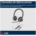 HP Poly Auriculares est&eacute;reo Poly Blackwire 8225 USB-C + Adaptador USB-C/A (Espera 4 dias)