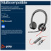HP Poly Auriculares est&eacute;reo Poly Blackwire 8225 USB-C + Adaptador USB-C/A (Espera 4 dias)