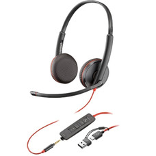 HP Poly Auriculares estéreo Poly Blackwire 3225 USB-C + Conector de 3,5 mm + Adaptador USB-C/A (Espera 4 dias)-SX16 HP Poly Auriculares estéreo Poly Blackwire 3225 USB-C + Conector de 3,5 mm + Adaptador USB-C/A (Espera 4 dias)