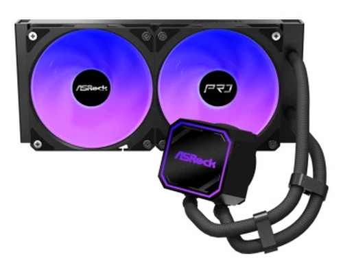 SISTEMA DE REFRIGERACION ASROCK PARA CPU PRO 240 ARGB,1851/1700/AM5/AM4,2X120MM,ARGB,NEGRO (Espera 4 dias)