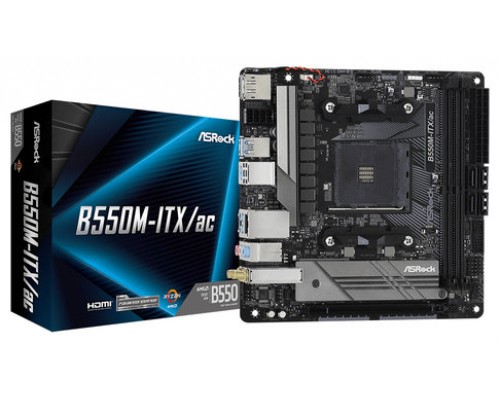 Asrock B550M-ITX/ac Zócalo AM4 Mini ITX AMD B550 (Espera 4 dias)