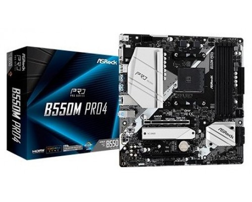 Asrock B550M Pro4 AMD B550 Zócalo AM4 micro ATX (Espera 4 dias)