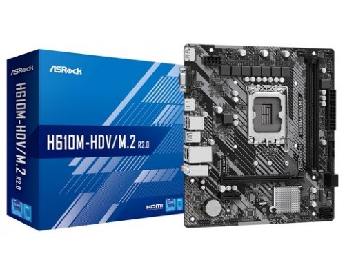 Placa base 1700 microATX ASRock H610M-HDV/M.2 R2.0