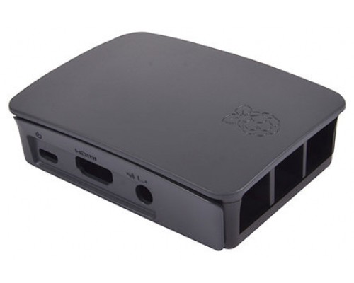 RASPBERRY CAJA PARA RASPBERRY OFICIAL PI 3,  NEGRO, GRIS (9098138) (Espera 4 dias)