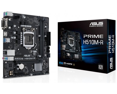 PLACA ASUS PRIME H510M-R-SI (BULK),INTEL,1200,H510,2DDR4,64GB,VGA+DVI+HDMI,GBLAN,4SATA3,3USB3.2,MATX (Espera 4 dias)