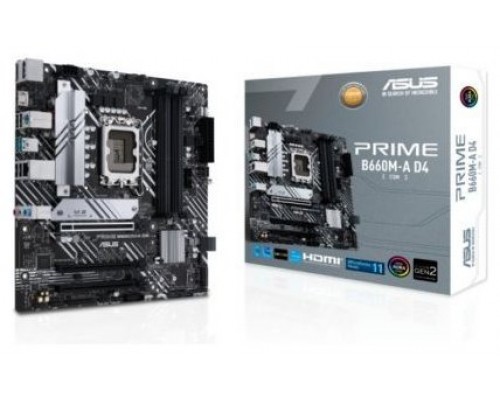 PLABA ASUS PRIME B660M-A D4-CSM INTEL 1700 2DDR5 HDMI (Espera 4 dias)