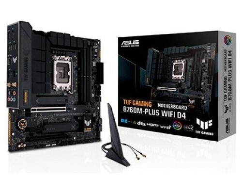 PLACA ASUS TUF GAMING B760M-PLUS WIFI D4,INTEL,1700,B760,4DDR4,WIFI,MATX (Espera 4 dias)