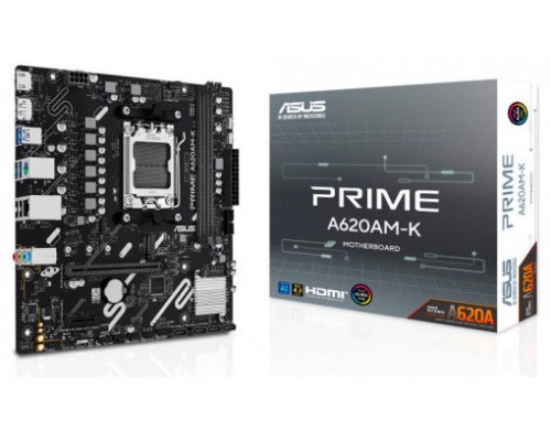 PLACA ASUS PRIME A620AM-K,AMD,AM5,A620A,2DDR5,128GB,DP+HDMI,GBLAN,4SATA6+M.2,GBLAN,5USB3.2,MATX (Espera 4 dias)-SX26 PLACA ASUS PRIME A620AM-K,AMD,AM5,A620A,2DDR5,128GB,DP+HDMI,GBLAN,4SATA6+M.2,GBLAN,5USB3.2,MATX (Espera 4 dias)