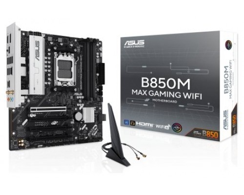 ASUS B850M MAX GAMING WIFI AMD B850 Zócalo AM5 micro ATX (Espera 4 dias)