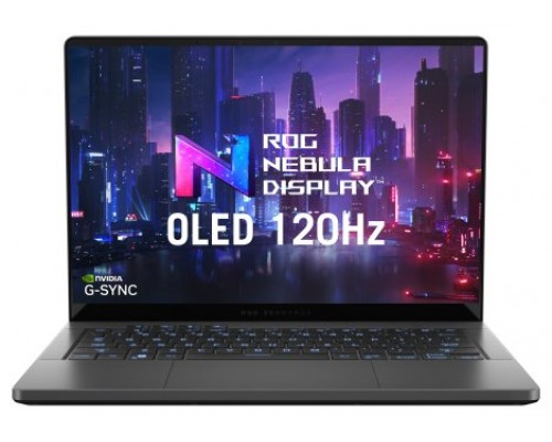 ASUS ROG Zephyrus G14 OLED GA403UV-QS022 - Portátil Gaming de 14" WQXGA+ 120Hz (AMD Ryzen 9 8945HS, 32GB RAM, 1TB SSD, RTX 4060 8GB, Sin Sistema Operativo) Gris Eclipse - Teclado QWERTY español (Espera 4 dias)