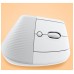 LOGITECH Raton Inalambrico 6 botones Ergonomico, Vertical, Videojuegos color Blanco crudo