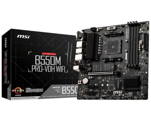 PLACA BASE MSI B550M PRO-VDH WIFI AM4 MATX 4XDDR4