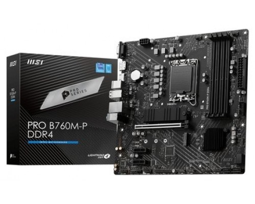 Placa base 1700 microATX MSI Pro B760M-P DDR4 - 4xDDR4